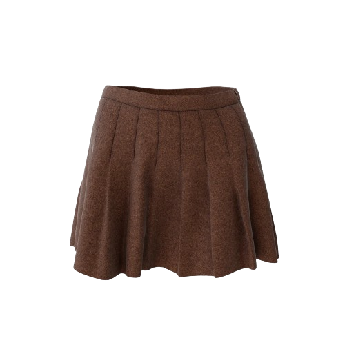 brown skirt_women_bottoms Skirt